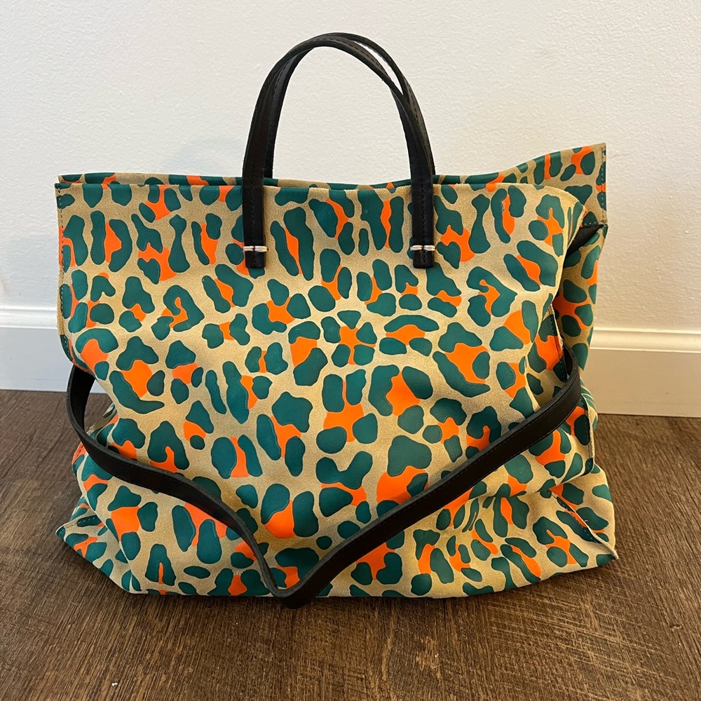 Clare V cheetah tote
